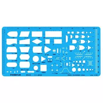 STAEDTLER Template Microcomputer Design Ruler 1 Piece 976 25
