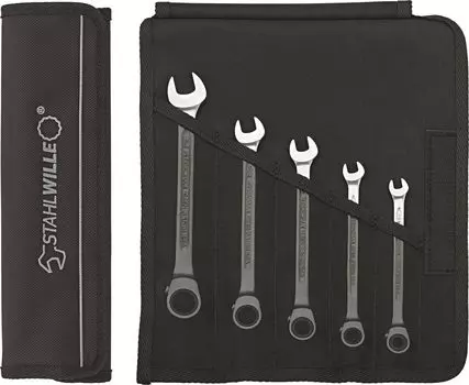 STAHLWILLE ratchet combination wrench set 5-piece 17/5