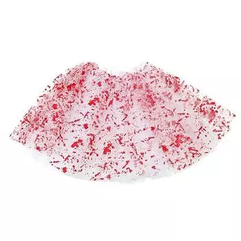 Stain Blood Halloween Half Skirt Polyester Mesh Tutu Cosplay Party Custom Prop