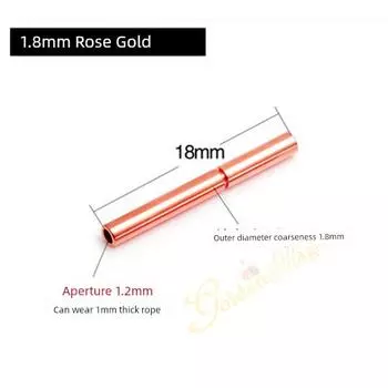 Stainless Steel 18K Hand Strap Accessories Connector Necklace Buckle 1.2mm aperture rose gold