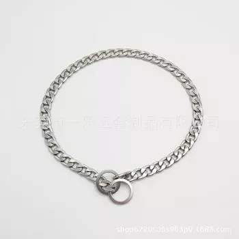 Stainless Steel 304NK Chain Pet Neck Ring Dog Chain Seamless Welded P Chain 11MM16MM Training Dog Walking Pet Chain 3.0*40cm