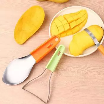 Stainless Steel 3 In 1 Mango Peeler Food Grade Gadgets Separator Practical Fruit Splitter for Home зелёный