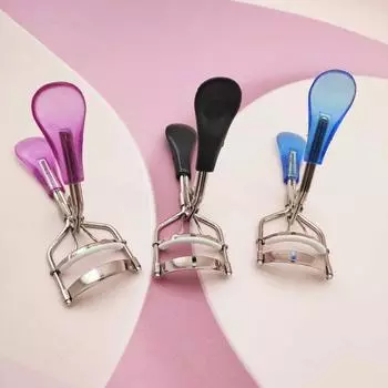 Stainless Steel 3D Stereo Eyelash Curler Makeup Beginner Eyelashes Fixing Device Makeup Tools Eyelash Curler Wholesale Color handle color random hair