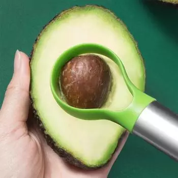 Stainless Steel Avocado Knife Cutting Fruit Artifact Stainless Steel Fruit Slicer Yellow Peach Coreless Dragon Fruit Slicer зелёный