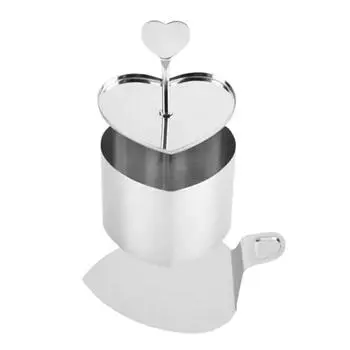 Stainless Steel Baking Mold with Pressing Bottom Heart Round Shape Easy Release Dessert Mold Kitchen Tool Hearts