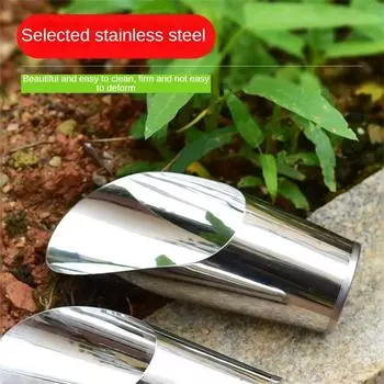 Stainless Steel Barrel Shovel Stainless Steel Artifact Fleshy Shovel Flower Planting Shovel Barrel Stainless Steel Bucket Shovel коричневый