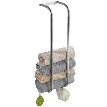 Stainless steel bath towel holder bathroom accessories towel rack holder hanger Storage rack wall mounting type black golden серебряный