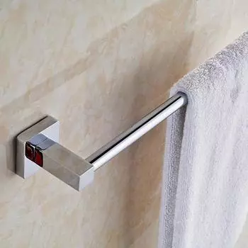 Нержавеющая сталь Ванная комната Одиночная Полка Для Полотенец Держатель Для Вешалки Для Банных Полотенец Квадратный Дизайн Вешалка Для Полотенец Аксессуары Для Ванной Комнаты