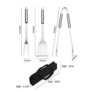 Stainless Steel BBQ Tools Set spatula fork knife Barbecue Grilling Accessories Camping Outdoor Cooking Utensil