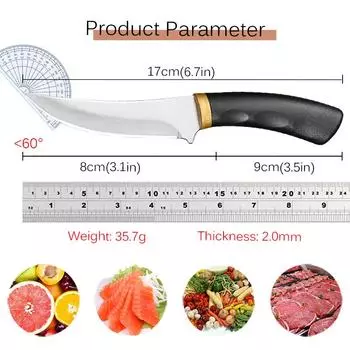 Stainless Steel Boning Knife Kitchen Butcher Knife Sharp Blade Chef Knives Vegetables Fruit Knife for Cooking BBQ Meat Cleaver
