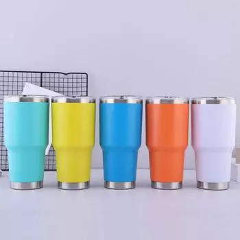 Stainless Steel Car Cup Vacuum Vacuum Cup Creative Portable Outdoor Car Water Cup Beer Ice Bully Cup 30OZ