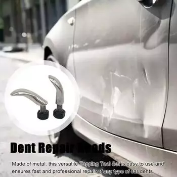 Stainless Steel Car Dent Repair Heads M8 Thread Paintless Dent Removal Tool Concave Repair Tool 1 Pair