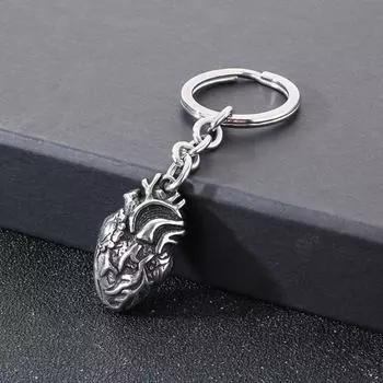 Stainless Steel Car Keychain Heart Shape Fashion Pendant High Quality Charm Keyring Doctor Style 1