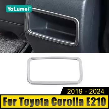 Наклейка на крышку рамы вентиляционного отверстия кондиционера из нержавеющей стали для Toyota Corolla E210 2019-2024 2024 2024 2024 серебряный