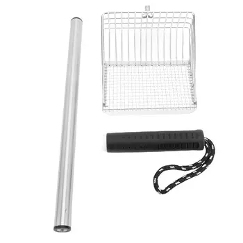 Stainless Steel Cat Litter Shovel Long Handle Cat Scooper Kitty Metal Scooper for Pet Beaches чёрный