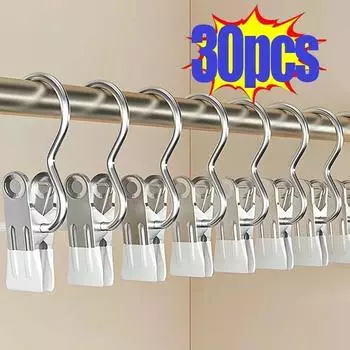 Stainless Steel Clothespins Room Organizer 5 - 30pcs Clothes Organizer Extendable Clothes Racks Home. Laundry Hook Clothing XL
