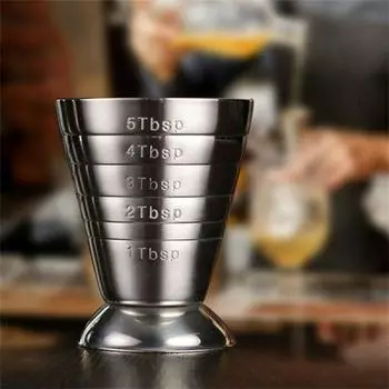 Stainless Steel Cocktail Measure Cup Cocktail Glass Mixed Drink Cocktail Shaker Measuring Home Bar Party Accessories