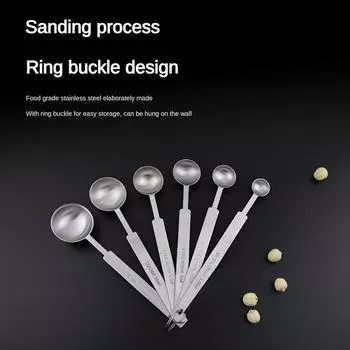 Stainless Steel Coffee Measuring Spoon Extended Handle Seasoning Spoon Baking Spoon Scale Not Easy To Rust Convenient Cleaning