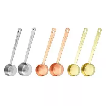 Stainless Steel Coffee Scoop 15ml/30ml Measuring Spoon Long Handled Tablespoon for Coffee Milk Powder Fruit Powder 15ml золотой
