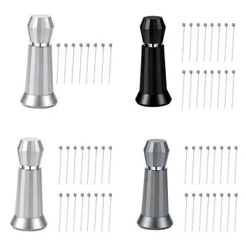 Stainless Steel Coffee Stirrer Hand Tamper Powder Needle with Needle Coffee Powder Distributor for Restaurant Kitchen
