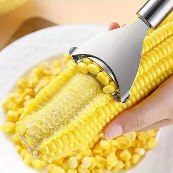 Stainless Steel Corn Stripper & Peeler - Durable, Multi-Use Kitchen Tool for Effortless Meal Prep Easy Kernel Removal