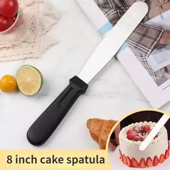 Stainless Steel Cream Spatula Baking Tools 8/10/12 Cake Decorating Spatula Spread Flat DIY Baking Pastry Tools Kitchen Supplies