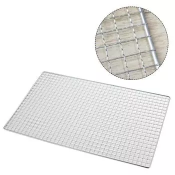 Stainless Steel Crossed Wire Mesh Grill Grate for BBQ For Japanese Korean Grill 40x25cm