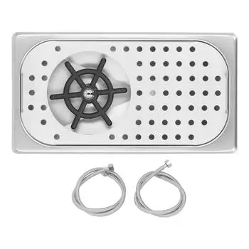 Stainless Steel Cup Washer High Pressure G1/2in Embedded Glass Rinser for Hotels Cafes Homes