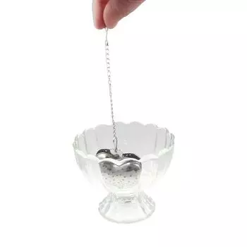 Stainless Steel Cute Filter Tea Ball with Extended Chain Hook to Brew Tea Infuser Teaware Cooking Infuser Tea Strainer
