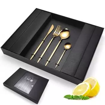 Stainless Steel Cutlery Set of 24 Household Knife Fork and Spoon Gift Box Set Explosions Portugal