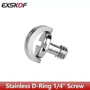 Stainless Steel D Shaft D-Ring 1/4 Screw Mounting Adapter for Insta360 X2 X3 X4 DJI Osmo Action 4 3 2 Camera Accessories
