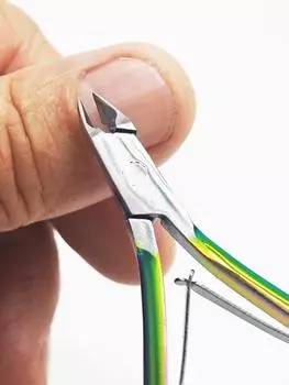 Stainless steel dead skin cutting, steel pushing, stabbing, peeling, nail planing, three piece nail repair set темно-серого