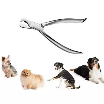 Stainless Steel Dog Nail Trimmers Wear Resistant Pet Toe Trimmer Pet Nail Clipper for Cleaning серебряный