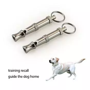 stainless steel Dog Whistle To Stop Barking Bark Control For Dogs Training Deterrent Whistle Puppy Adjustable Training серебряный