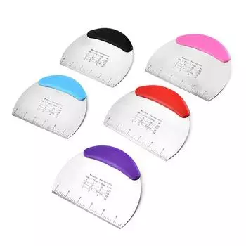 Stainless Steel Dough Cutter Ergonomic PP Non Slip Handle Stable Multi Scale Design No Rust Cake Baking Scraper