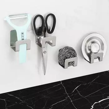 Stainless Steel Drain Rack Cleaning Cloth Shelf Dish Drainer Sponge Holder Sink Rack Kitchen Accessories серебряный