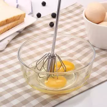 Stainless Steel Egg Beater Semi-Automatic Egg Beater Whipping Cream Mixer Manual Mixer Household Kitchen Baking Accessories