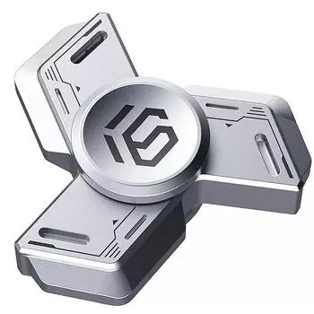 Stainless Steel Fidget Spinner Toy EDC Metal Stress Relief Genius Fingertip Gyroscope STEEL BATTLE ARMOR Boy Adults Toys серебряный