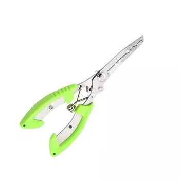 Stainless Steel Fishing Line Cutter Small Fishing Hook Remover Small Fishing Pliers Scissors Comfortable Grip Pliers зелёный