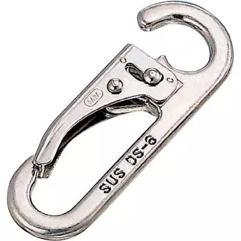 Stainless steel fittings Lock snap Wire diameter Total length 82mm Working load 30kgf (open type) 6.5mm
