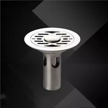 Stainless Steel Floor Drain Round Bathroom Shower Waste Drainer 11.1cm Kitchen Double Anti-odor Floor Drain Grate Cover