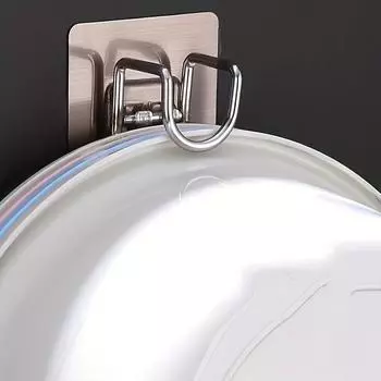 Stainless Steel Foldable Wall Hook - No-Drill, Space-Saving Design for Bathroom & Kitchen, Modern Aesthetic with Chrome Finish