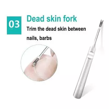 Инструменты для педикюра из нержавеющей стали для ухода за ногами, удаления кутикулы и чистки ногтей