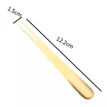 Stainless Steel Forks 2 Prong Tasting Appetizer Cheese Forks Portable Cocktail Salad Fruit Forks for Dinner Party Home Tableware