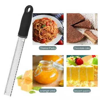 Stainless Steel Fruit Cheese Quick Planer Chocolate Lemon Peel Cheese Shavings Planer Scraper Dessert Cake Dinner Decoration чёрный