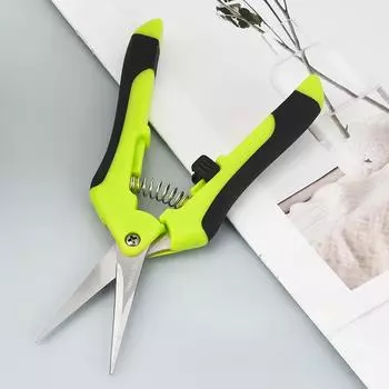 Stainless Steel Garden Pruning Shears Cutter Flower Branches Pruner Hand Tool Precisely Cut Even for Bonsai Small Indoor Plants зелёный
