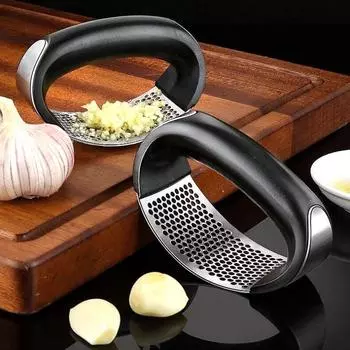 Stainless Steel Garlic Press Crusher Manual Chopping Garlic Tool Fruit Vegetable Tools Kitchen Gadget Accessories