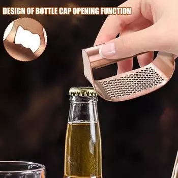 Stainless Steel Garlic Press Garlic Masher Bottle Opener Rustproof Garlic Crusher Easy Squeeze Garlic Chopper Tool For Garlic CHINA