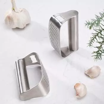 Пресс для чеснока из нержавеющей стали, коромысло с чистящей щеткой, пресс для чеснока, измельчитель, мясорубка, ручные инструменты для измельчения, кухонные гаджеты 3 Pcs