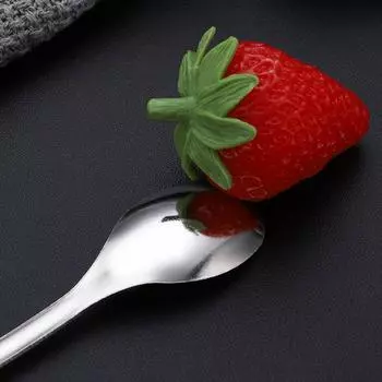 Stainless Steel Heart-shaped Spoons Small Teaspoon Coffee Spoon Cute Ice Cream Dessert Spoon Silver Spoon For Coffee Tea